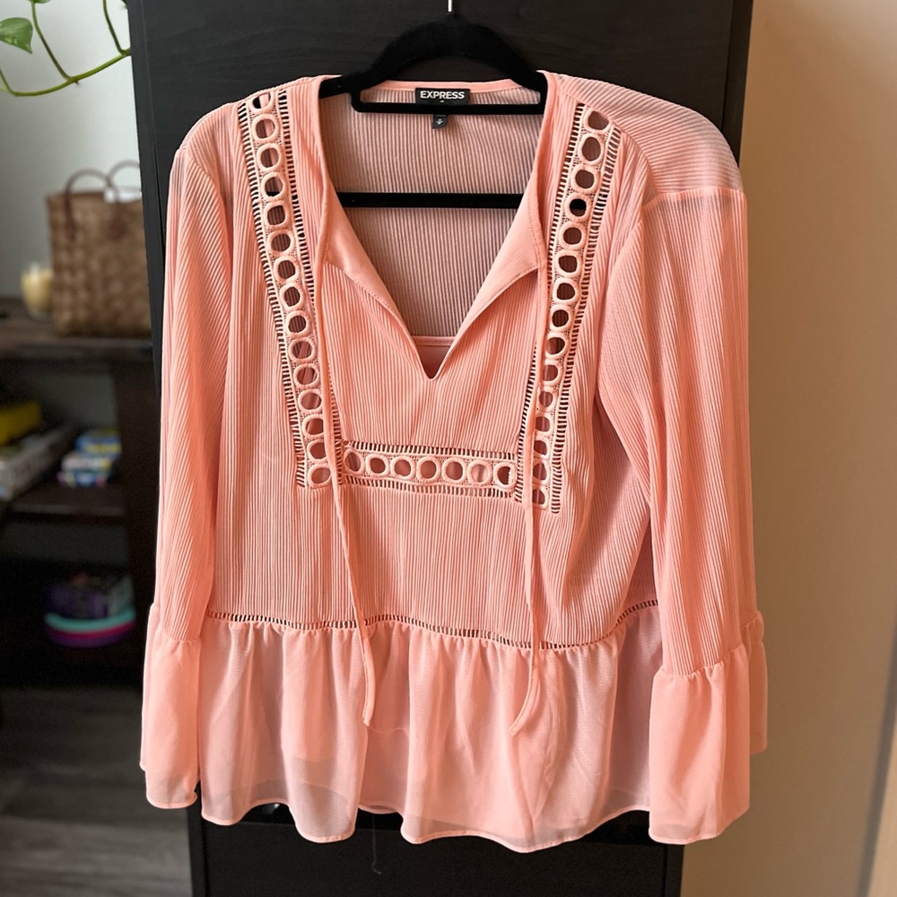 Express long sleeve blouse with matching camisole